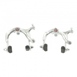 brzdová čeľusť Alhonga 65-80 mm, sada (predná+zadná), strieborná