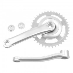 kľuky s prevodníkom, 4hran, 38 zubov, 170 mm, 1/2"x3/32", strieborné