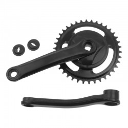 kľuky s prevodníkom, 4hran, 38 zubov, 170 mm, 1/2"x3/32", čierne