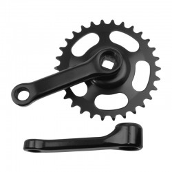 kľuky s prevodníkom, 4hran, 30 zubov, 102 mm, čierne