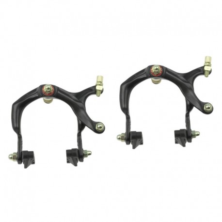 brzdová čeľusť Brake 68-86 mm, AL, sada (predná+zadná), čierna