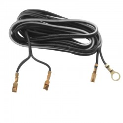 kábel prepájací, dvojitý, 220 cm, 3 konektory+očko