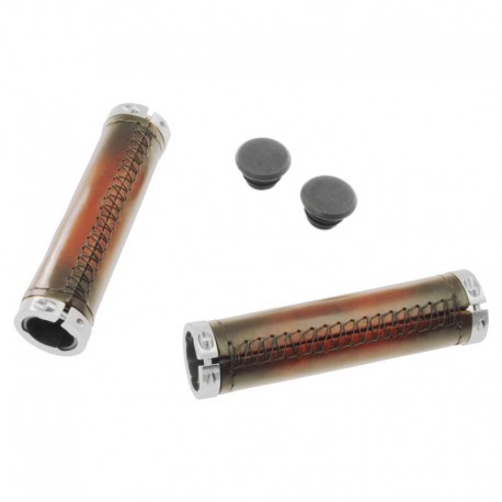 rukoväte Monte Grappa Manopole charleston, kožené, 125 mm, Lock-On