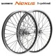 koleso vypletené 20" (406 mm, 36 dier) SET predné+zadné, Remerx Dragon AL black, Nexus 3r