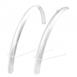 blatníky plastové 28"/46 mm, strieborné, Ecotech