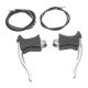 páčka brzdy 3prstá, Aero Leechi cestná čierna, AL/guma, sada, vrátane bowdenov s lankami