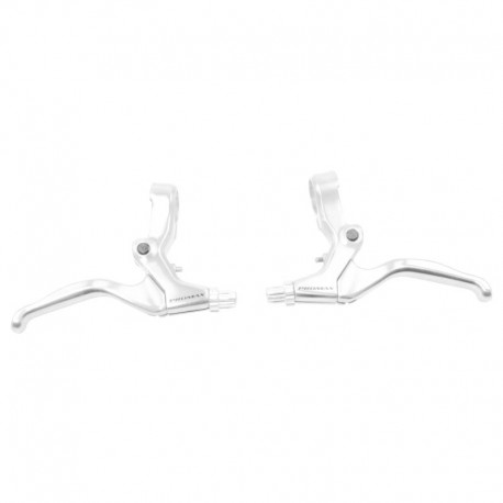 páčka brzdy 3prstá, Promax, AL, sada, strieborná