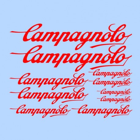 samolepka na bicykel-rámový polep Campagnolo červený