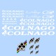 samolepka na bicykel-rámový polep Colnago biely