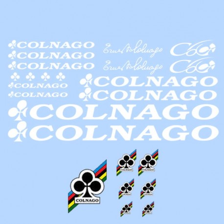 samolepka na bicykel-rámový polep Colnago biely