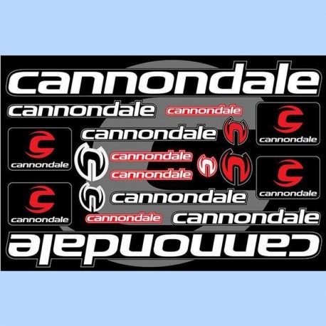 samolepka na bicykel-rámový polep Cannondale biely