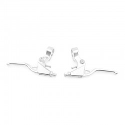 páčka brzdy 3prstá, Brillant, AL, sada, strieborná