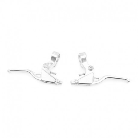 páčka brzdy 3prstá, Brillant, AL, sada, strieborná