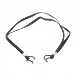 popruh s háčikmi, čierny, dvojitý