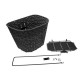 košík na riadidlá, plastový, 36 x 27 cm, čierny