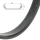 ráfik 28" (622 mm), 36 dier, AL, čierny, šírka 67 mm