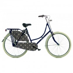 retro jízdní kolo v tmavě modré barvě se stříbrnými doplňky