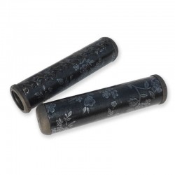 rukojeti Leatherette Silver Flowers 120