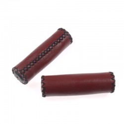 rukojeti Leatherette bordó, koženka, 120 mm, černá nit