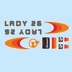 samolepka na kolo - rámový polep Lady 26