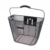 košík na riadidlá, kovový, 35 x 25 cm, čierny, rýchloupínací