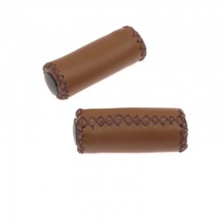 rukojeti Leatherette hnědé tmavé, koženka, 90 mm