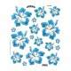 samolepka na kolo - rámový polep Flowers Hawaiian Blue