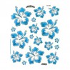 samolepka na bicykel-rámový polep Flowers Hawaiian Blue