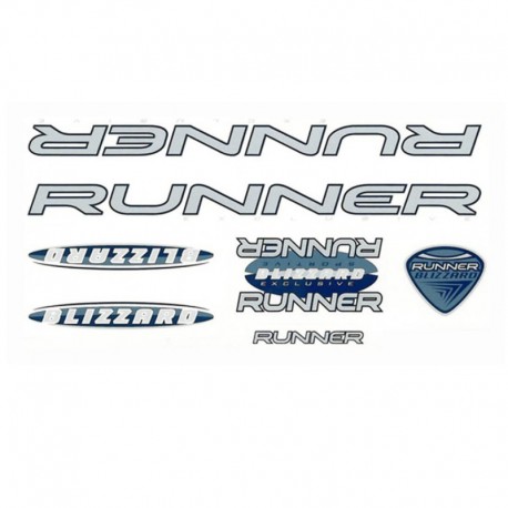 samolepka na kolo - rámový polep Runner Blizzard Blue