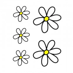 samolepka na kolo - rámový polep Kit Flowers