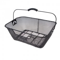 košík na nosič, kovový, 40 x 29 cm, čierny