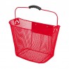 košík na riadidlá, kovový, 34 x 24 cm, červený, rýchloupínací, Ventura