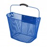 košík na riadidlá, kovový, 34 x 24 cm, modrý, rýchloupínací-bazár