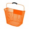 košík na riadidlá, kovový, 34 x 24 cm, oranžový, rýchloupínací, Ventura