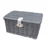 košík na nosič, prútený, 48 x 36 cm, šedý, Mand