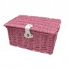 košík na nosič, prútený, 48 x 36 cm, ružový, Mand
