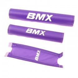 chránič rámu a řidítek BMX, fialový, sada