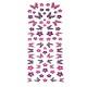 samolepka na bicykel-rámový polep Flowers and Butterflies-Set 70
