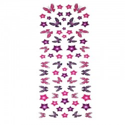 samolepka na bicykel-rámový polep Flowers and Butterflies-Set 70