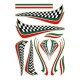 samolepka na bicykel-rámový polep Flag Checkered Italian