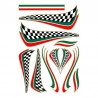 samolepka na bicykel-rámový polep Flag Checkered Italian