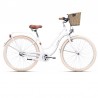 mestský bicykel CTM Fiore 28", biely smotanový, 3 rýchl.
