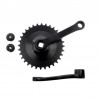 kľuky s prevodníkom, 4hran, 32 zubov, 115 mm, čierne