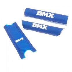 chránič rámu a riadidiel BMX 16", modrý, sada