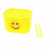 košík na riadidlá, plastový, 20 x 15 cm, detský, žltý, Smiley