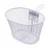 košík na riadidlá, kovový, 24 x 17 cm, biely, detský