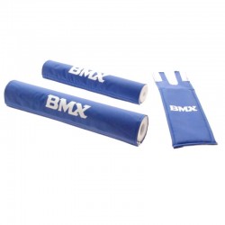 chránič rámu a riadidiel BMX 20", modrý, sada