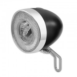 svetlo predné 1xLED Reflex 30 Lux, čierne+odrazka, s držiakom