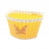 košík na riadidlá, plastový, 23 x 14 cm, detský, žltý