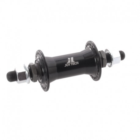 náboj predný 48 dier, 100 mm, osa 14 mm, oceľ, čierny, Joytech